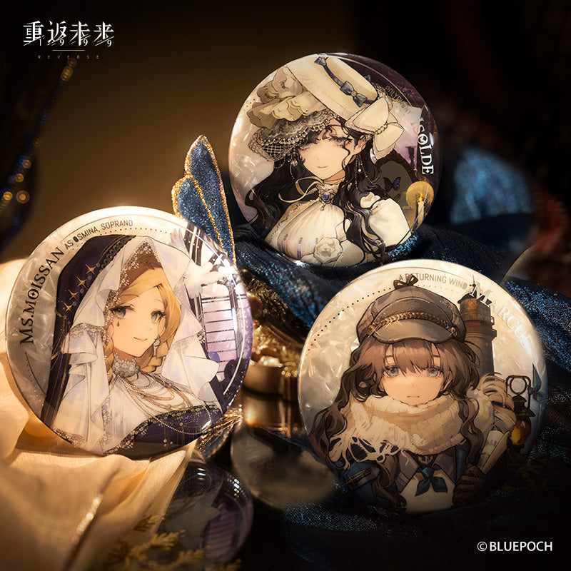 Reverse 1999 Official "One Moment of Aria" Character Badge Set Melania Satsuki 37 Ms. Moissan