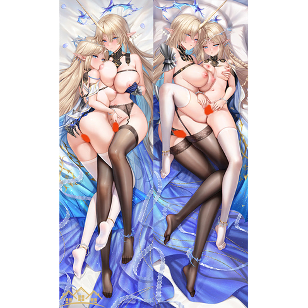 Wuthering Waves: Cartesia & Fleur Dakimakura Body Pillow Cover - Doujin Ver