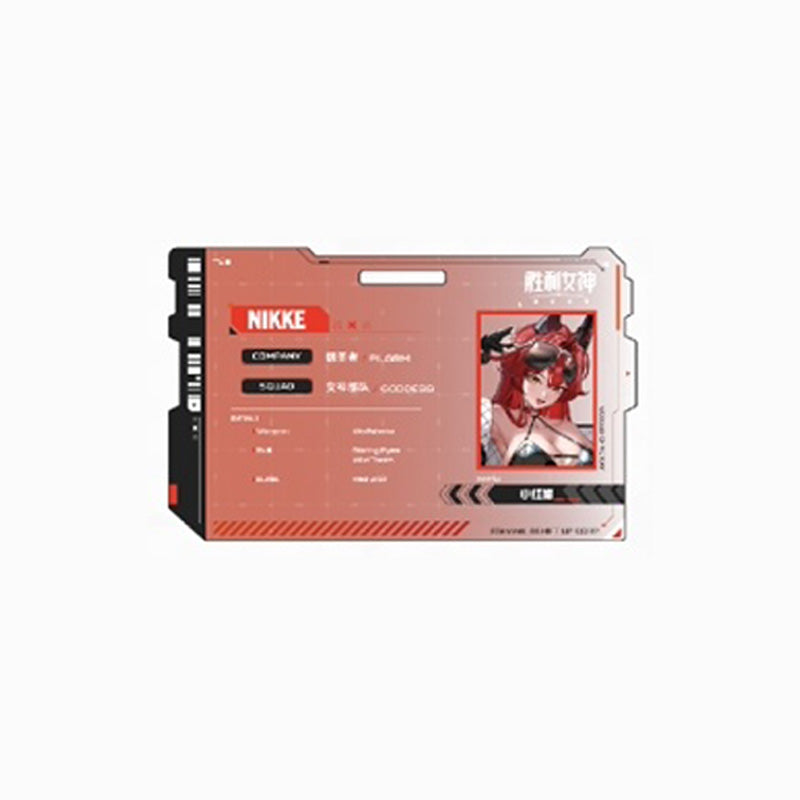 승리의 여신 니케 공식 정품 굿즈 라이트 코어 팝업 시리즈 아크릴 ID 카드 레드후드