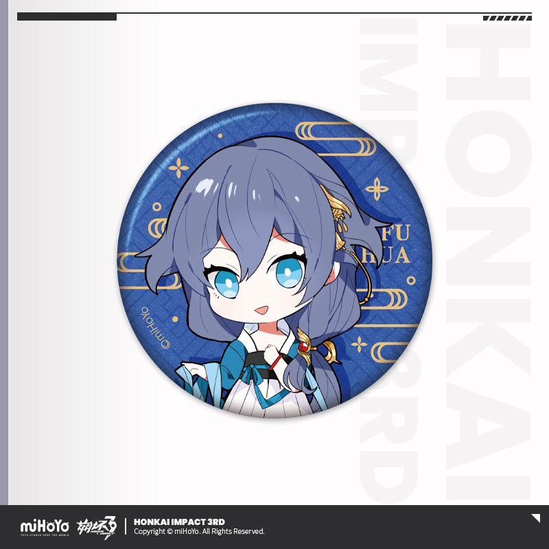 붕괴 3rd 공식 정품 굿즈 비단결 같은 세월 시리즈 Q버전 캔 뱃지 후카