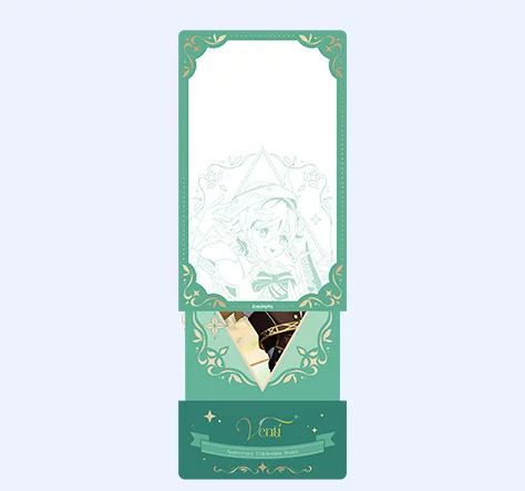 Venti ticket with the slide pulled up, revealing a coloured picture underneath