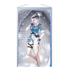 GODDESS OF VICTORY: NIKKE Snow White: Heavy Arms Full-body character artwork on a tall wall tapestry — view 2