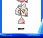 Koromaru keychain details with a paw-shaped charm and the end of the original guide