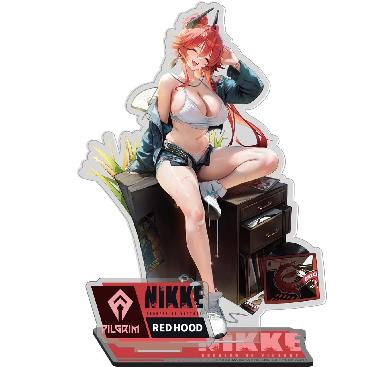 승리의 여신 니케 공식 정품 굿즈 C107 아크릴 스탠드 레드 후드