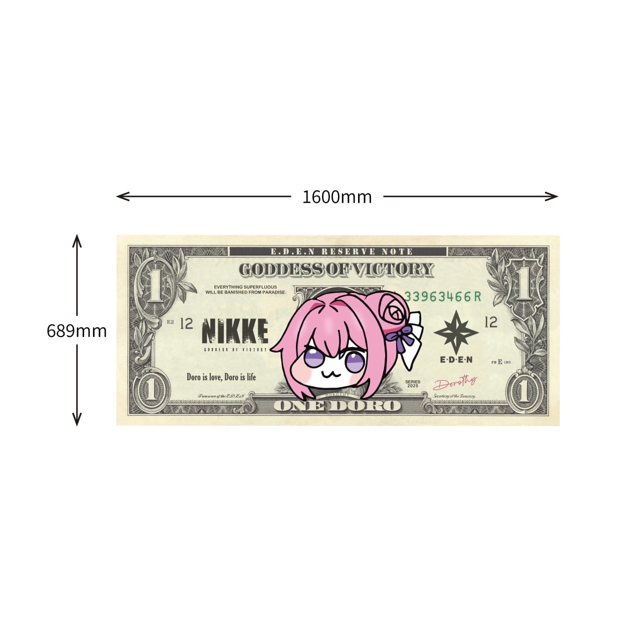 Goddess of Victory: Nikke: Dorothy Towel - C107 One Doro Bank Note Ver.