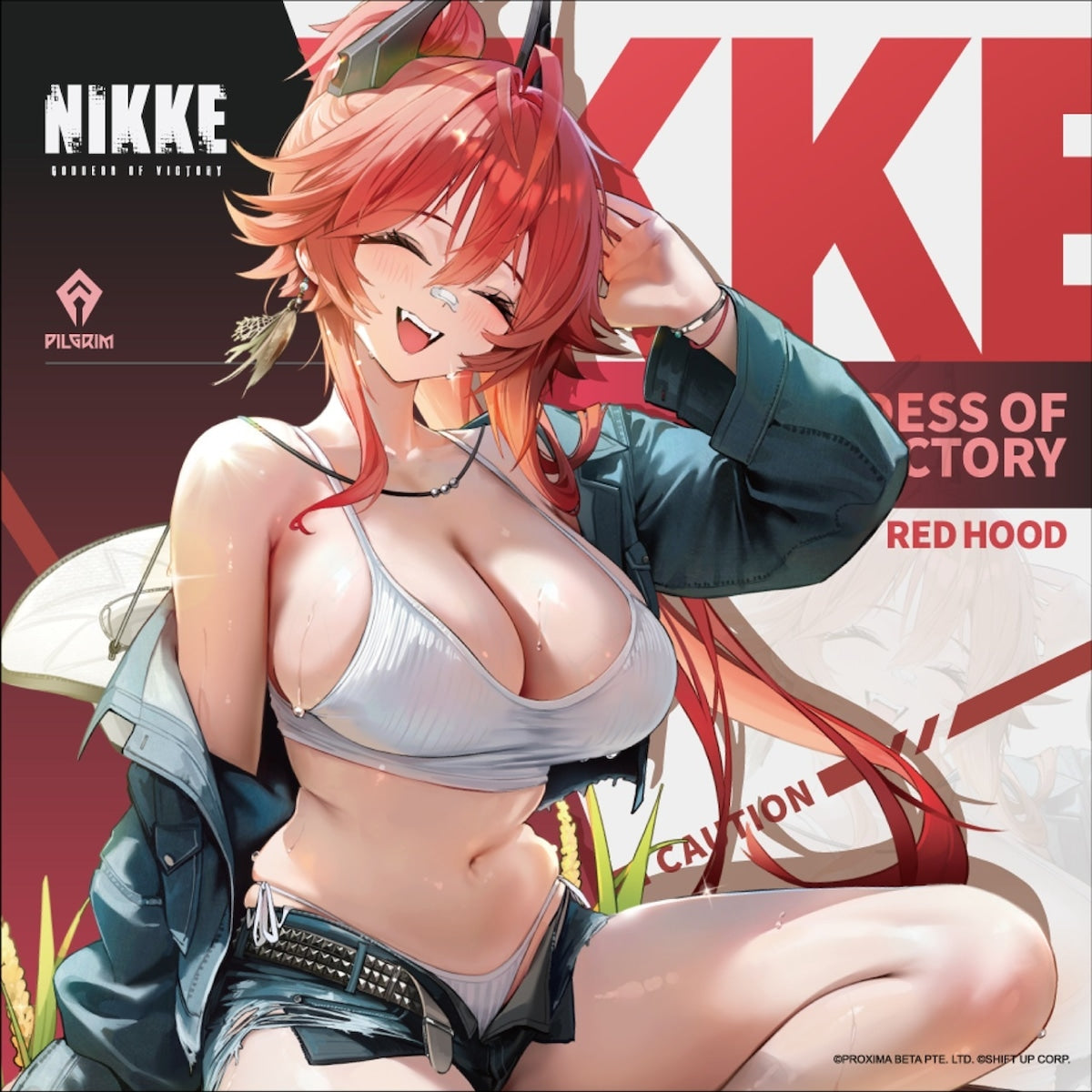 승리의 여신 니케 공식 정품 굿즈 C107 아크릴 색지 레드 후드