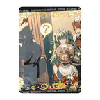 Zenless Zone Zero SHININGSOUL R-215 card. Birthday artwork with Lycaon seen from behind on the left and a group of companions looking toward him.