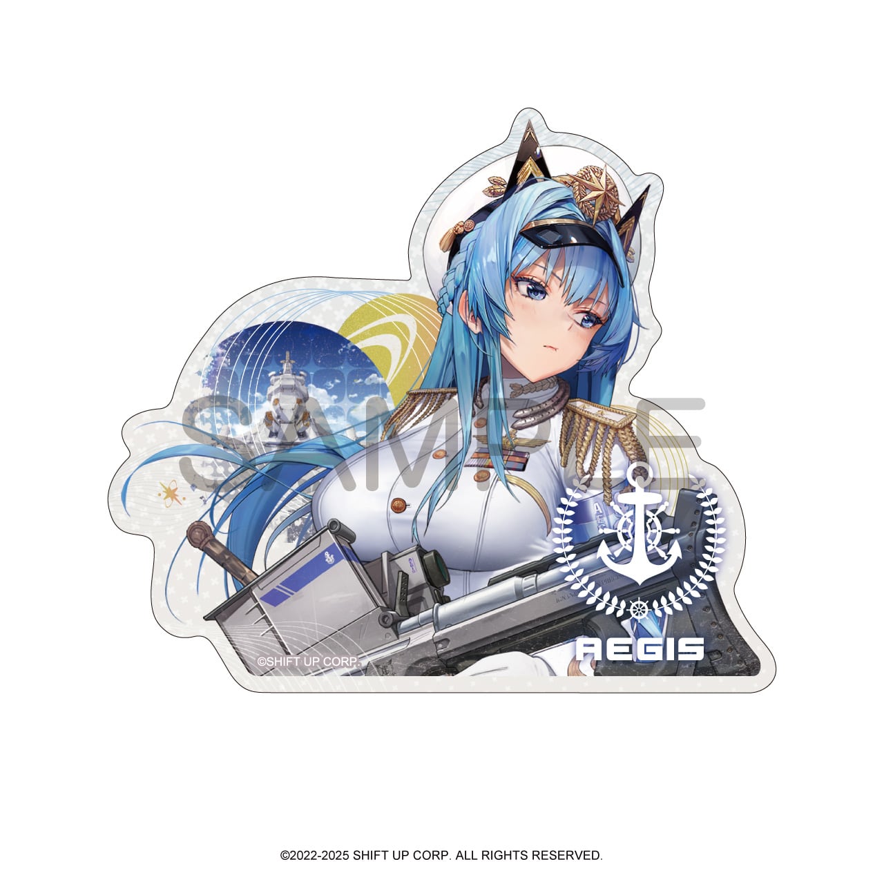 승리의 여신 니케 공식 정품 굿즈 건걸 스티커 헬름