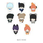 Lineup illustration of all 8 SP Bean-Eye plush keychain designs