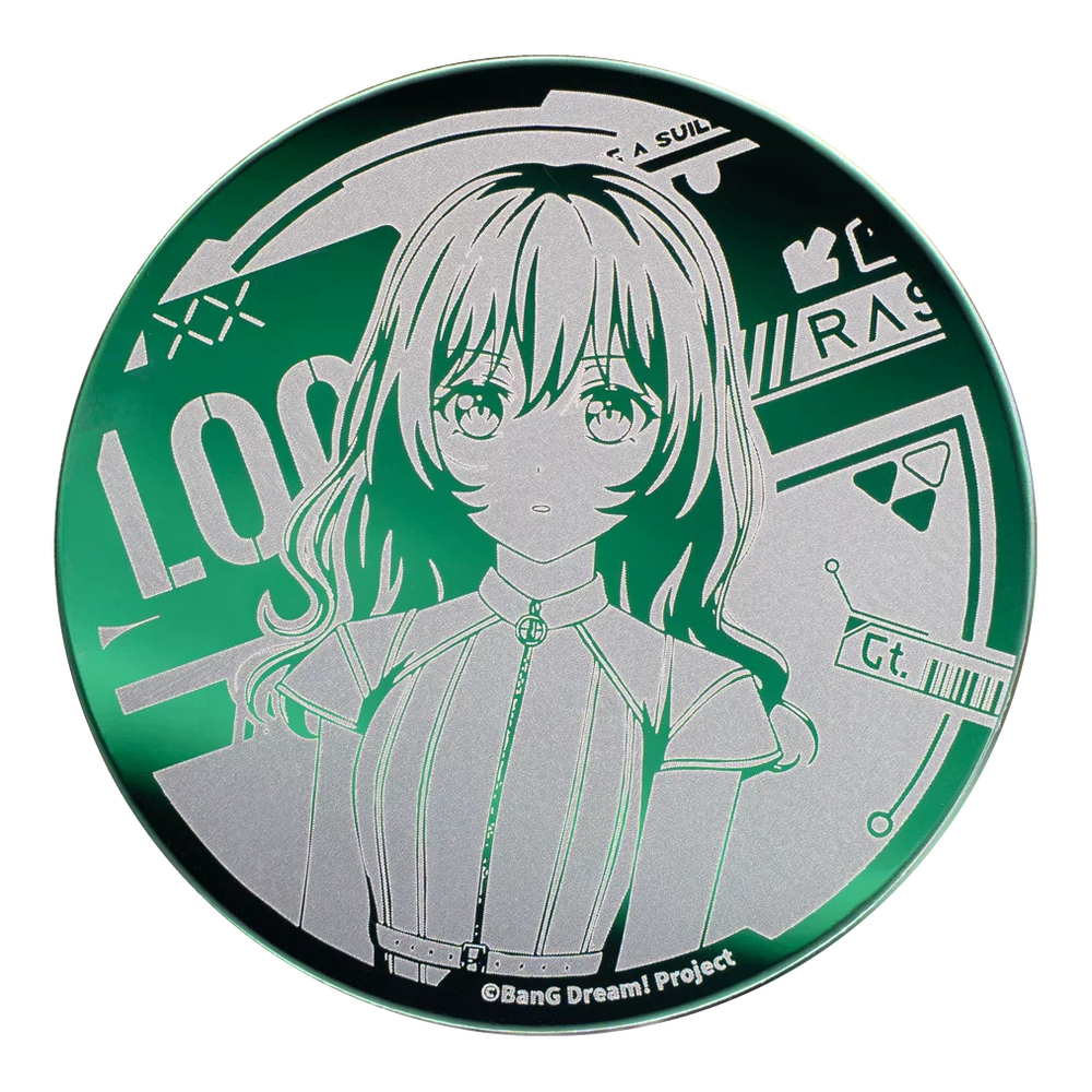 LOCK mirror button badge: silver line art of LOCK on green, with the RAS logo and "Gt."