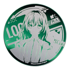 LOCK mirror button badge: silver line art of LOCK on green, with the RAS logo and "Gt."