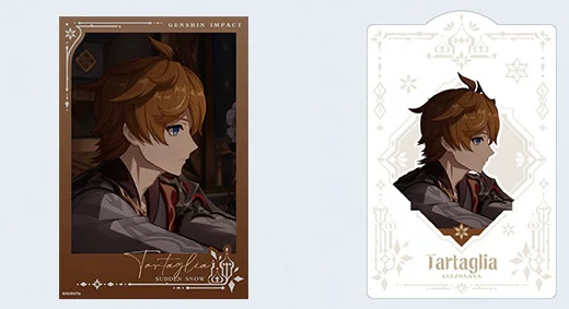 Regular design: Tartaglia seated, in profile — paper card and PET card