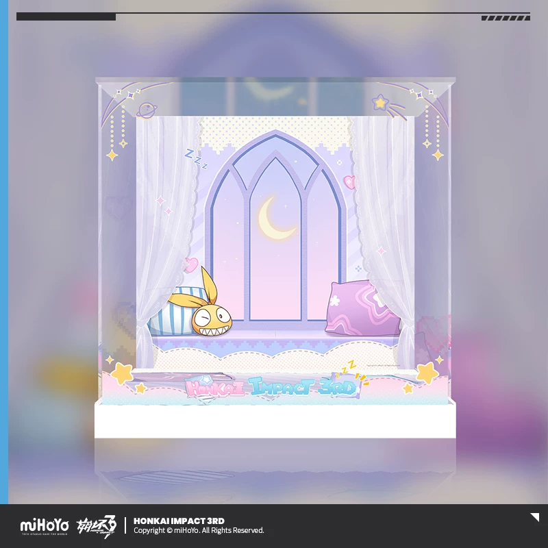 붕괴 3rd 공식 정품 굿즈 꼬마 시리즈 피규어 전시함 핑크-일반판