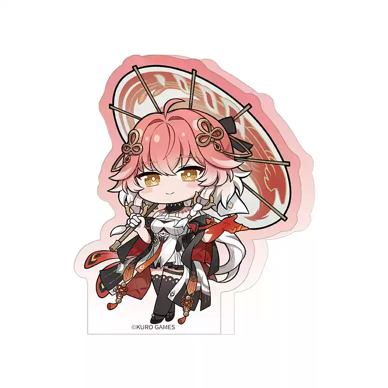 WuWa Official Wuthering Waves Resonator Theme - Chibi Tracking Stained Glass Acrylic Standee