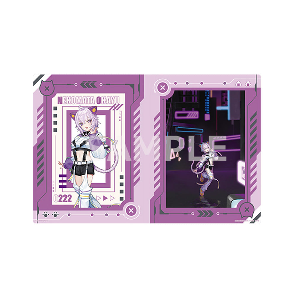 홀로라이브 공식 정품 굿즈 이치방쿠지 Cyberpunk 사이버 펑크 시리즈   엽서 세트 네코마타 오카유