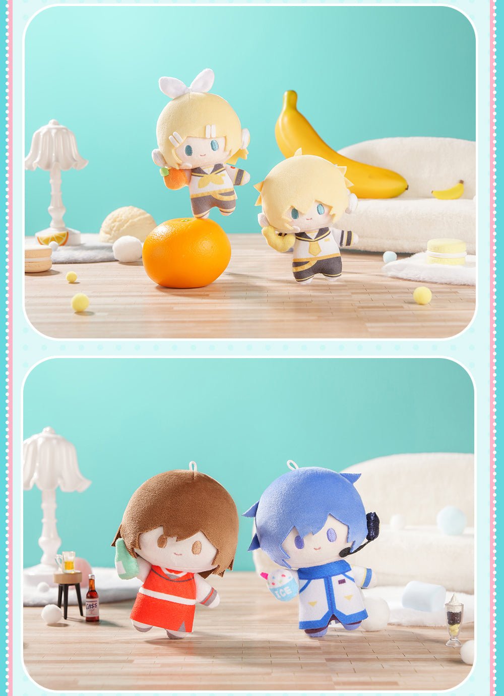 Hatsune Miku: miniQ Plush Keychain Complete Set - 8 Character Collection