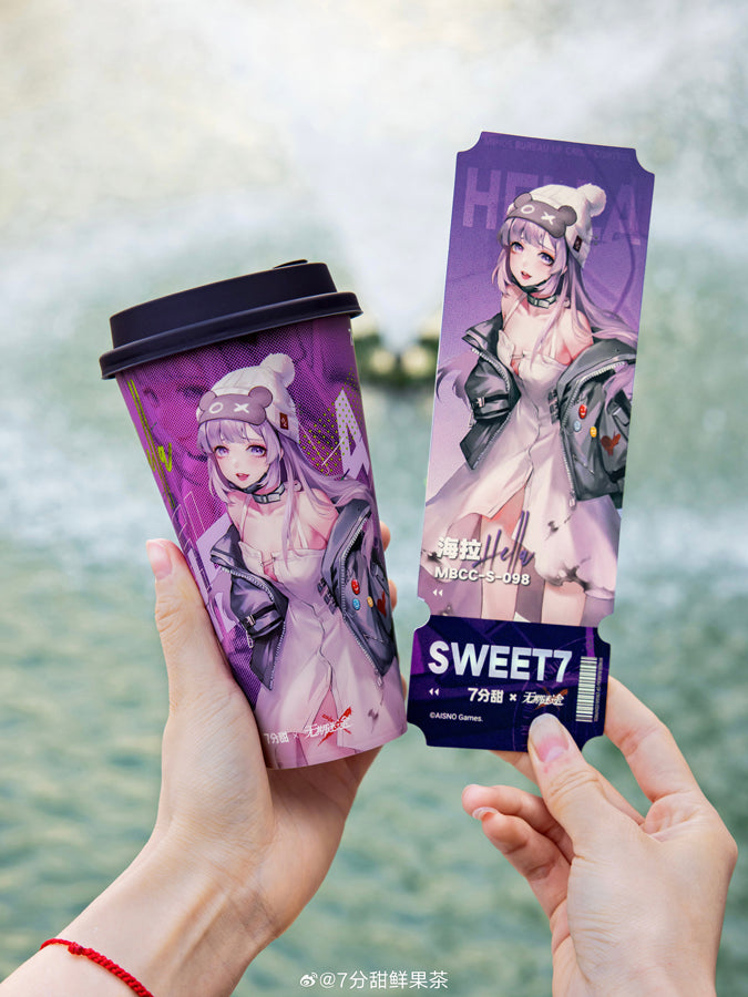 Path to Nowhere Official 7 Minutes Collab Goods. Shalom, Bianca, Ella Photo Card, Ticket, and Cup Set.