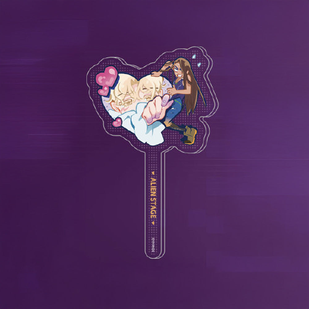에일리언 스테이지 삼월수 콜라보 공식 정품 굿즈 아크릴 포토 스틱 루카 & 현아 -프루티 하트- 에이스테