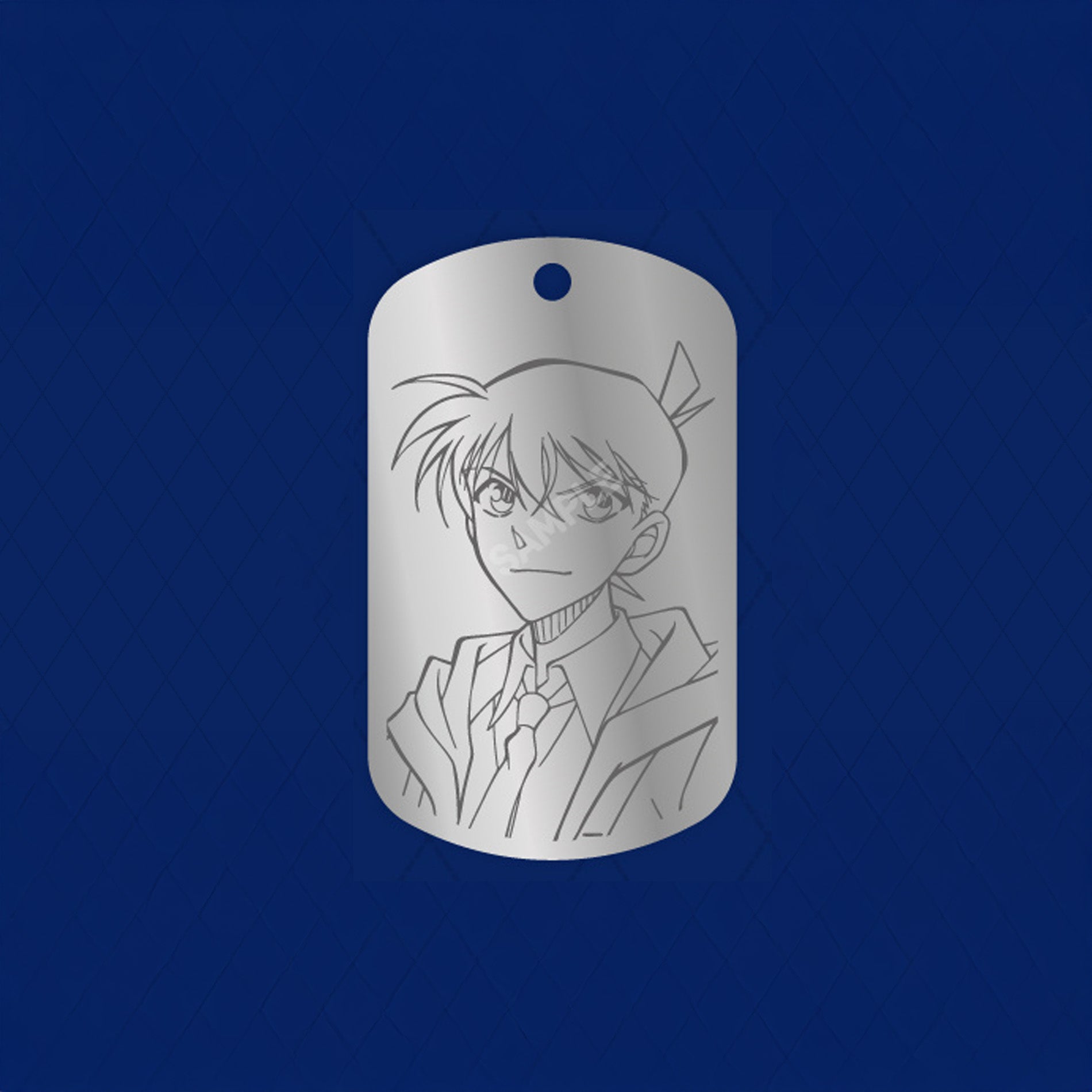 명탐정 코난 공식 정품 굿즈 영원의 순간 시리즈 상하이 팝업 스토어 커스텀 메탈 기념 플레이트 쿠도 신이치