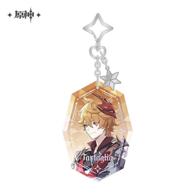 Genshin Impact Tartaglia Faceted Acrylic Keychain in the original product sample — image 2