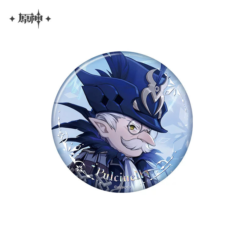 Genshin Impact Pulcinella 58 mm Button Badge in the original product sample — image 2