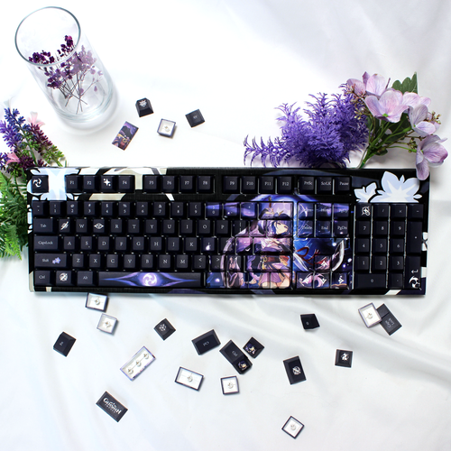 원신 라이덴 키캡 체리 108키 염료 승화 기계식 키보드