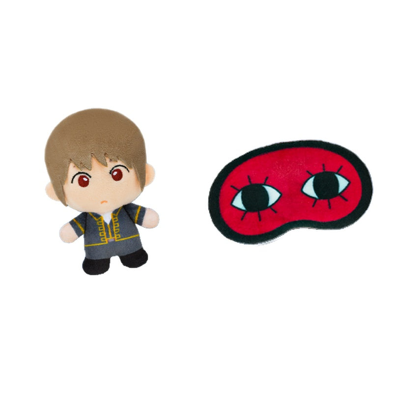 Sougo Okita plush badge with a red sleep-mask plush badge