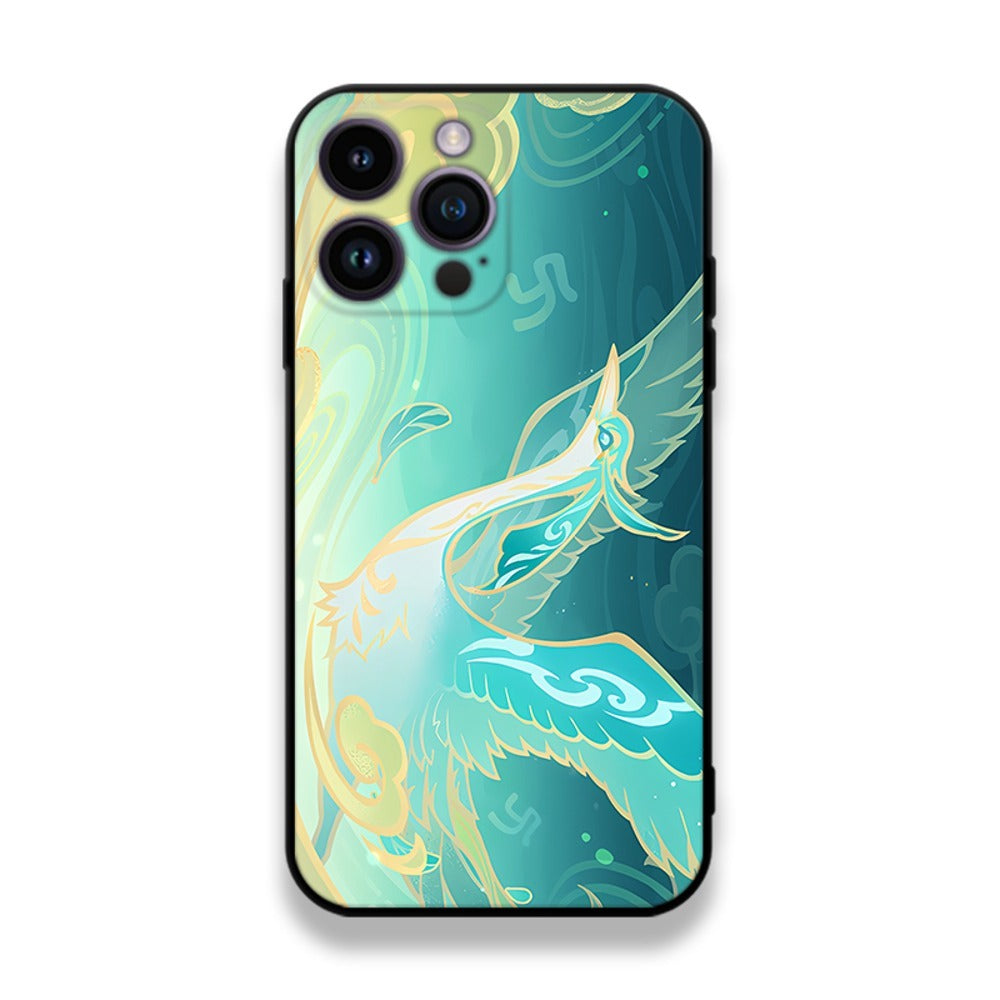 원신 폰케이스 한운 핸드폰 케이스 강화유리 iPhone 15 Pro