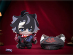 Wriothesley plush with the wolf-ear beret taken off and placed beside him