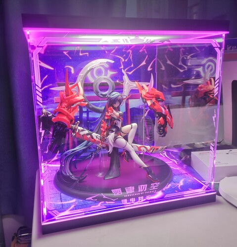 붕괴 3rd 라이덴 메이 번개의 율자 피규어 전용 LED 아크릴 케이스 박스 보관함