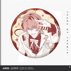 未定事件簿 · Stellis Serenade · ツートーン線画缶バッジ · 和泉景 — えんじ色に金色の肖像線画