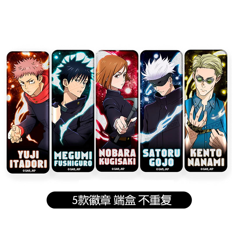 Jujutsu Kaisen Long Glitter Badges — All 5 — view 2