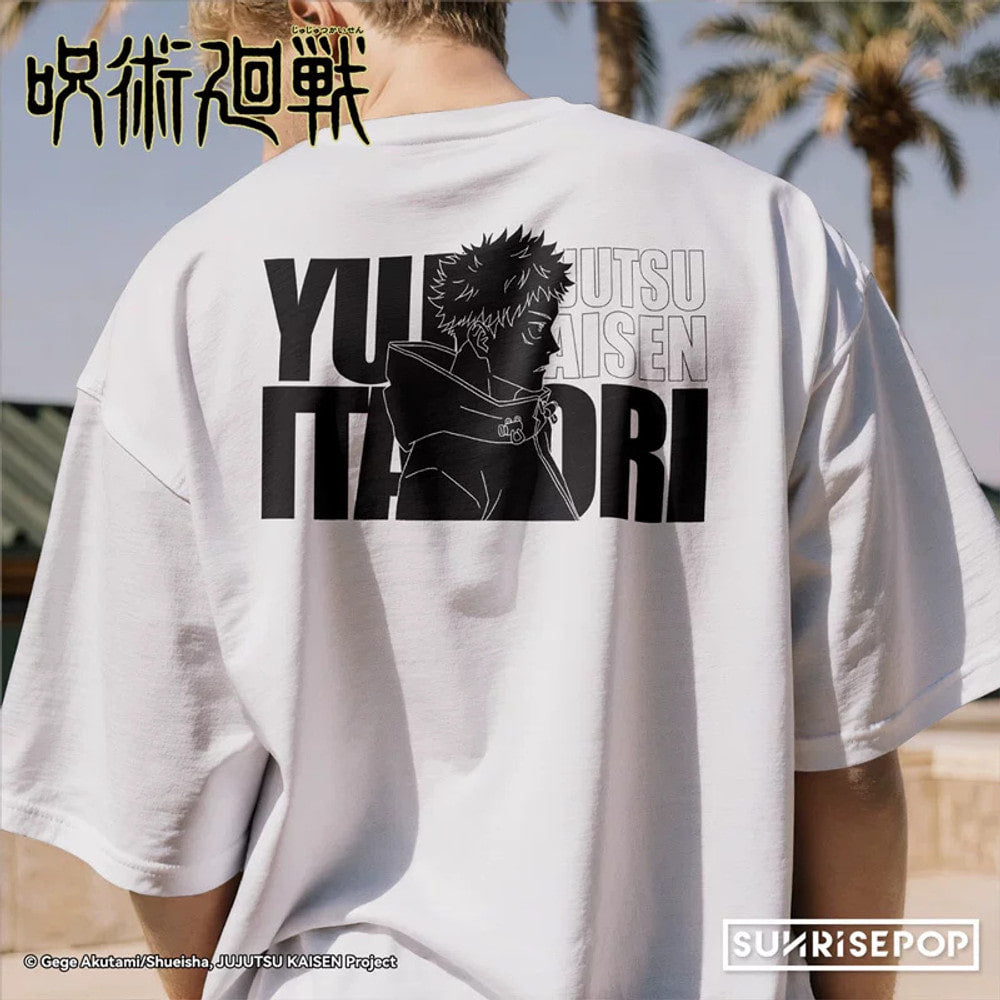 Jujutsu Kaisen Yuji Portrait White T-Shirt — view 1