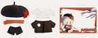 The removable beret, scarf, shirt, coat and trousers with the KAZUHA character card
