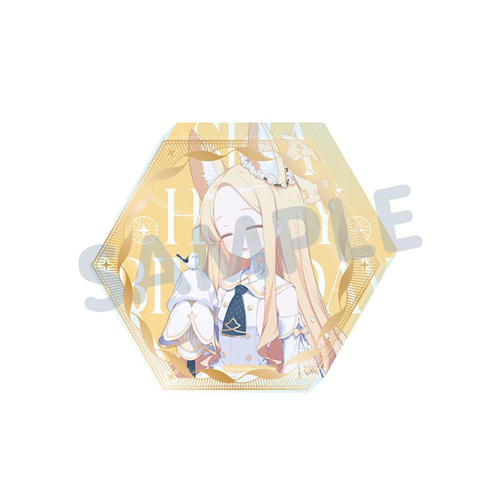 Blue Archive Seia Thick hexagonal acrylic block with foil character artwork — view 1