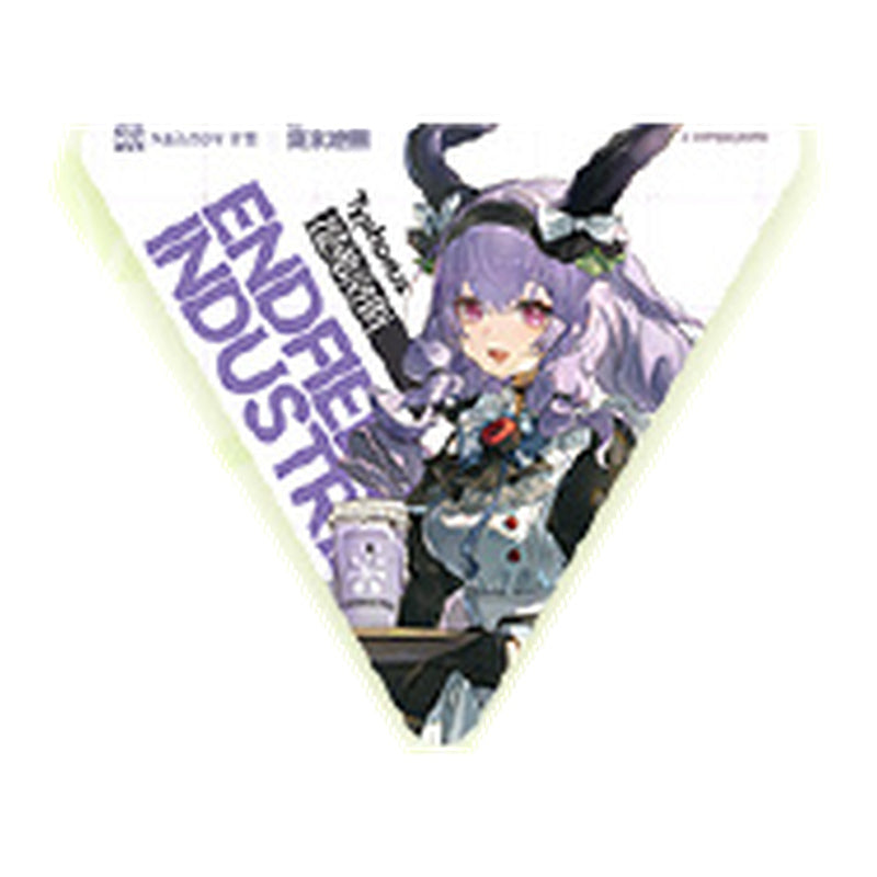 Typhoeus triangle badge with purple ENDFIELD INDUSTRIES lettering