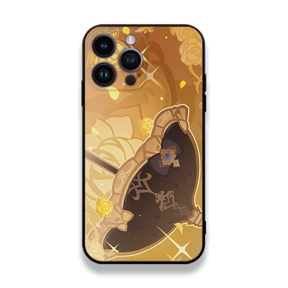 원신 폰케이스 나비아 핸드폰 케이스 강화유리 iPhone 15 Pro