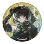 Jingran can badge, hooded, on a gold calligraphy background