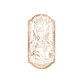 Anastasya mirror badge: gold-toned line art of her wearing her crown, ornate frame and "ANASTASYA" banner