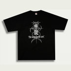 Black T-shirt front with the 7th LIVE TOUR logo and The origin on the axes