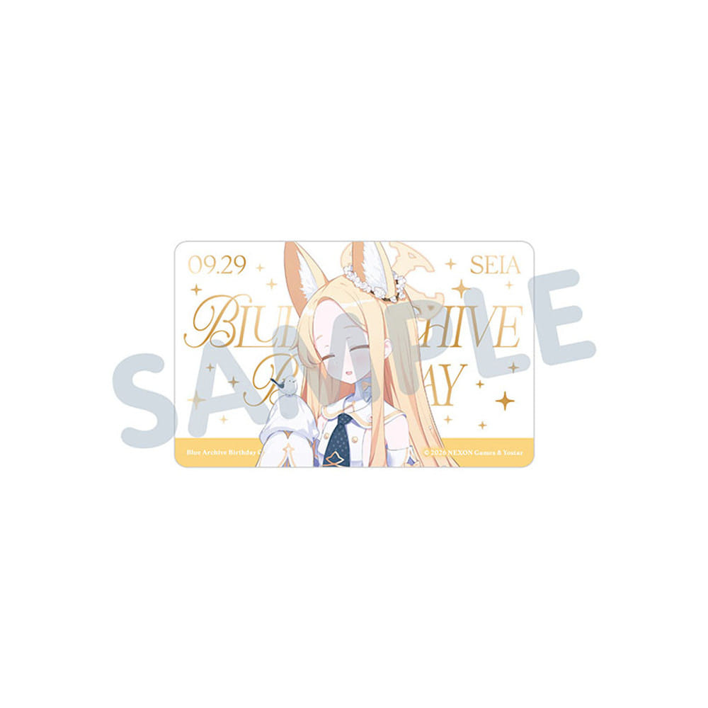 Blue Archive Seia Birthday portrait PVC card and folded mount — view 1