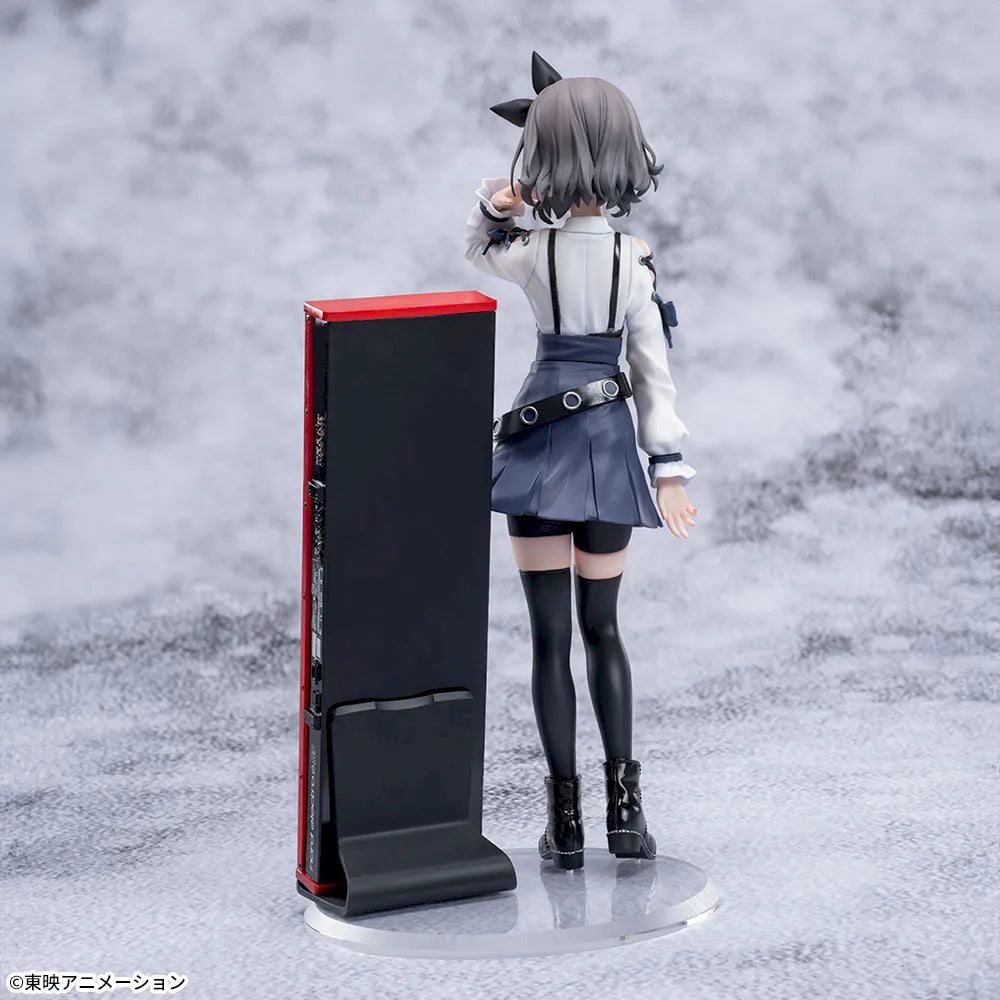 Back view showing the skirt, boots and the back of the keyboard stand