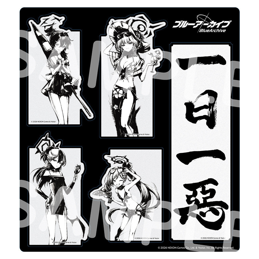 Blue Archive — Ink Wash "One Evil Deed a Day" Magnet Sheet — TSUTAYA POPUP SHOP Problem Solver 68