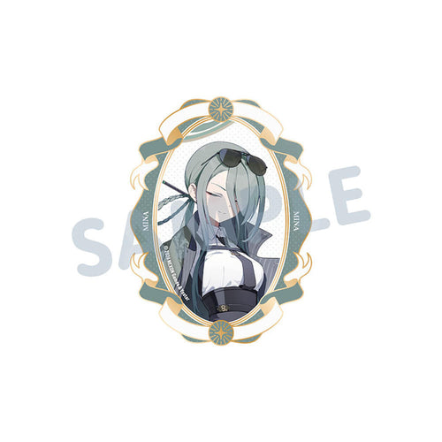 ブルーアーカイブ ミナ 装飾的な楕円の箔フレームに収めたキャラクター（画像1）