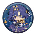 Round SD can badge: chibi Voyager playing a violin, with a VOYAGER ribbon on dark blue
