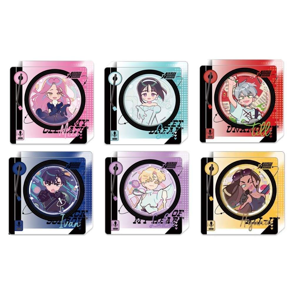 에일리언 스테이지 에이스테 공식 정품 굿즈 2025 새해 신년 시리즈 뱃지 & 아크릴 프레임 세트 - 미지 수아 틸 이반 루카 현아