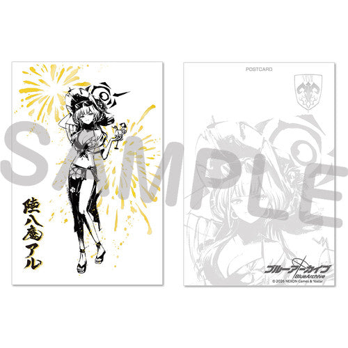 Blue Archive — Aru Ink Wash Gold Foil Postcard — TSUTAYA POPUP SHOP Problem Solver 68