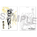 Blue Archive — Aru Ink Wash Gold Foil Postcard — TSUTAYA POPUP SHOP Problem Solver 68