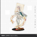 未定事件簿 · Stellis Serenade · 立体組立アクリルスタンド · 森月黎 — 白いコンサート衣装、楽譜リボンと立体舞台背景