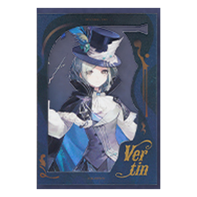 Design: Vertin in a feathered top hat and cape, with the name in gold lettering